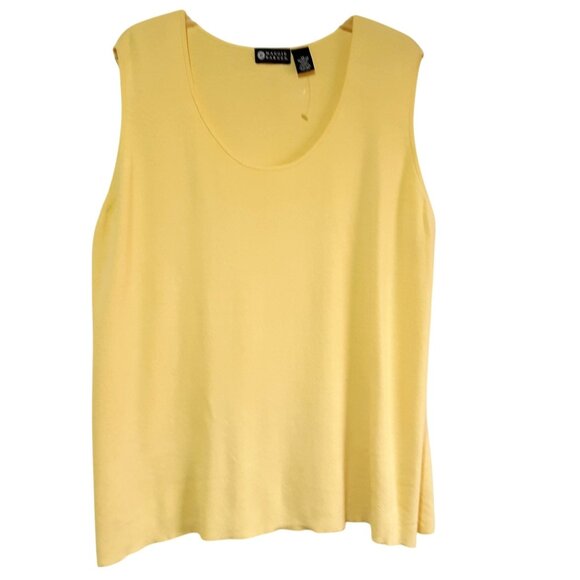 Maggie Barnes Sleeveless Yellow Tank Top 2X Soft Lightweight Women’s Casual Wear - Picture 1 of 3